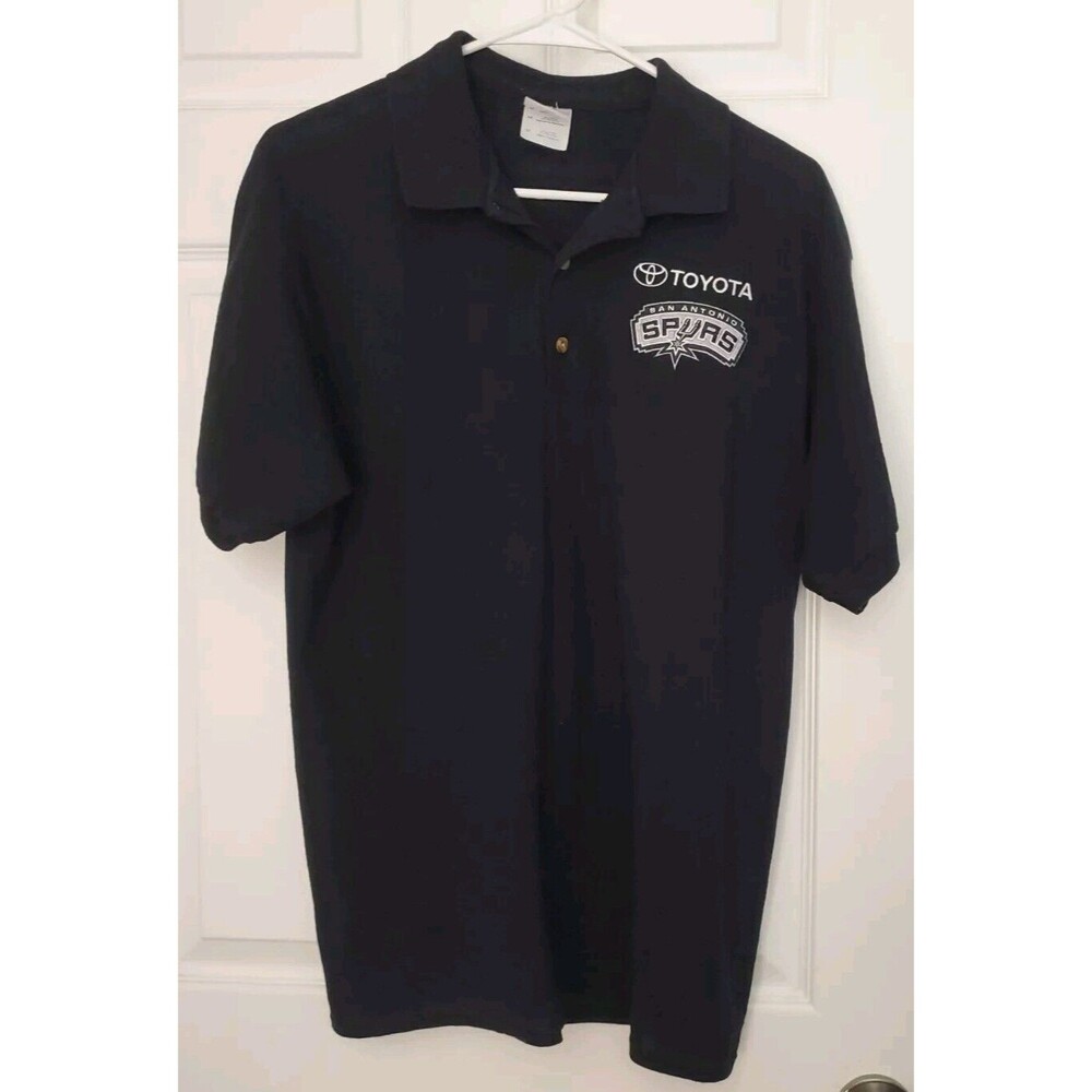 Toyota x San Antonio Spurs Black Polo Shirt Promotion Gildan Mens Size M